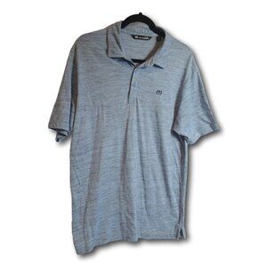 Travis Mathew Mens Golf Polo Shirt Blue Poly / Cotton Size: M